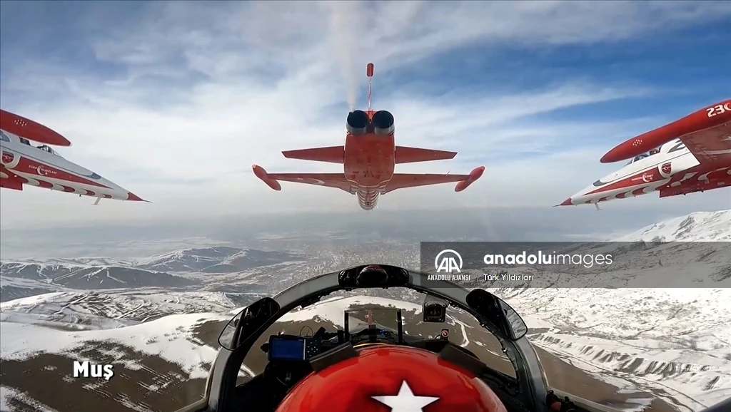 Jetler şehirleri görüntüledi! 'Türk Yıldızları'nın kokpitinden Türkiye