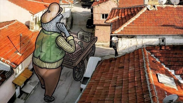 Çizimlerin bazılarının mizah, bazılarının...