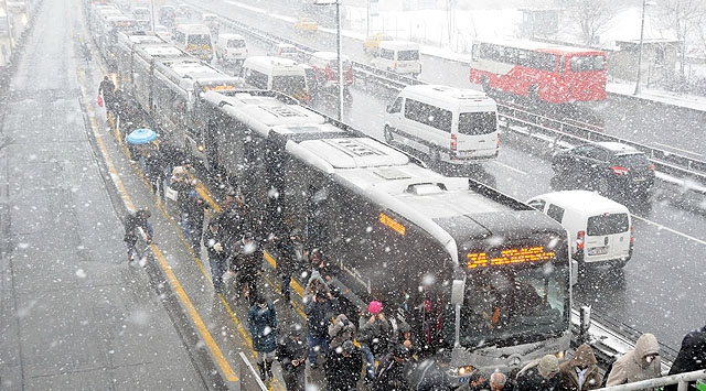 İstanbul'da kar ve fırtına alarmı