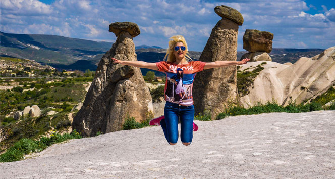 Turistler en çok bu peri bacasının fotoğrafını çekiyoır