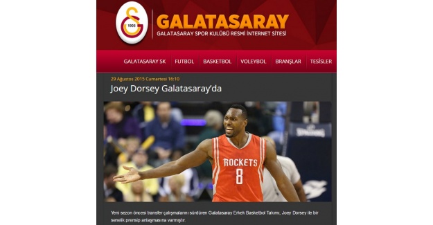 Dorsey Galatasaray’da