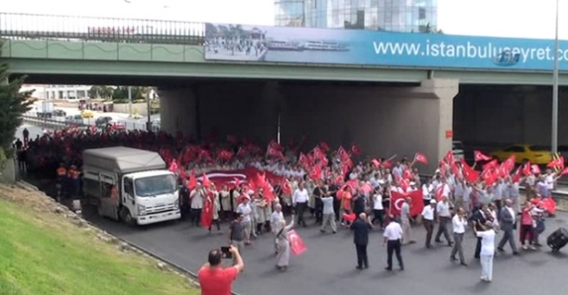 D-100 Karayolunda ’terör’ protestosu