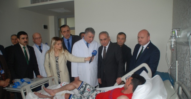 Topçu’dan yaralı Türkmenlere ziyaret