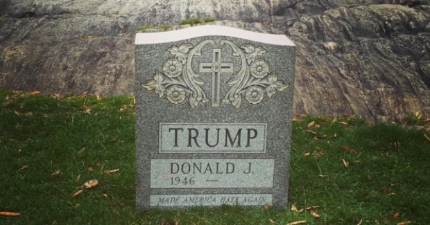 Trump’ı kızdıracak mezar taşı