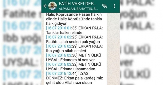 Şehid Erkan Pala Vakıf üyelerini de darbeye karşı seferber etti