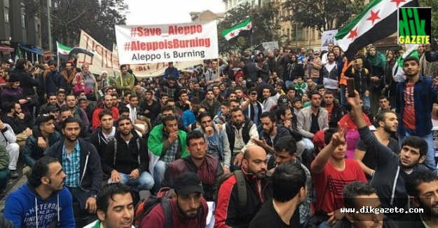 Halep'teki saldırılar Berlin’de protesto edildi