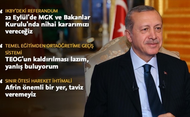 Cumhurbaşkanı Erdoğan: TEOG'un kaldırılması lazım