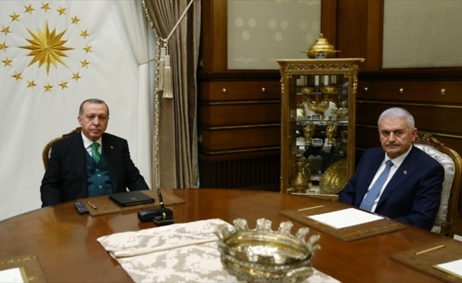 Cumhurbaşkanı Erdoğan, Binali Yıldırım, Fidan ve Akar'ı ayrı ayrı kabul etti