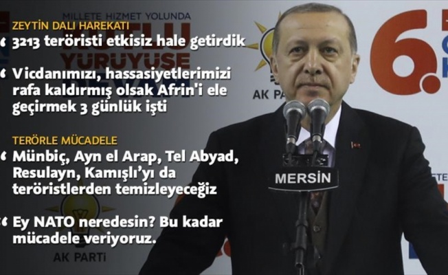 'Zeytin Dalı Harekatı'nda 3213 terörist etkisiz hale getirildi'