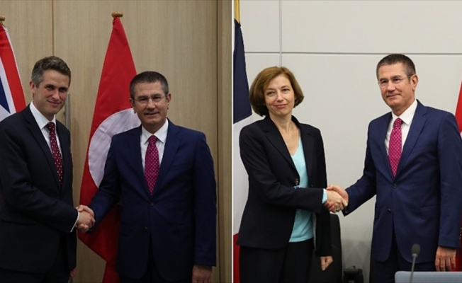 Milli Savunma Bakanı Canikli, İngiliz ve Fransız mevkidaşları ile g&ouml;r&uuml;şt&uuml;