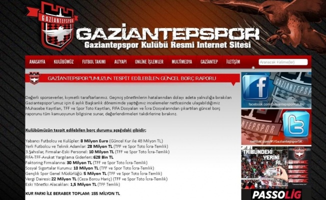 Gaziantepspor borç batağında