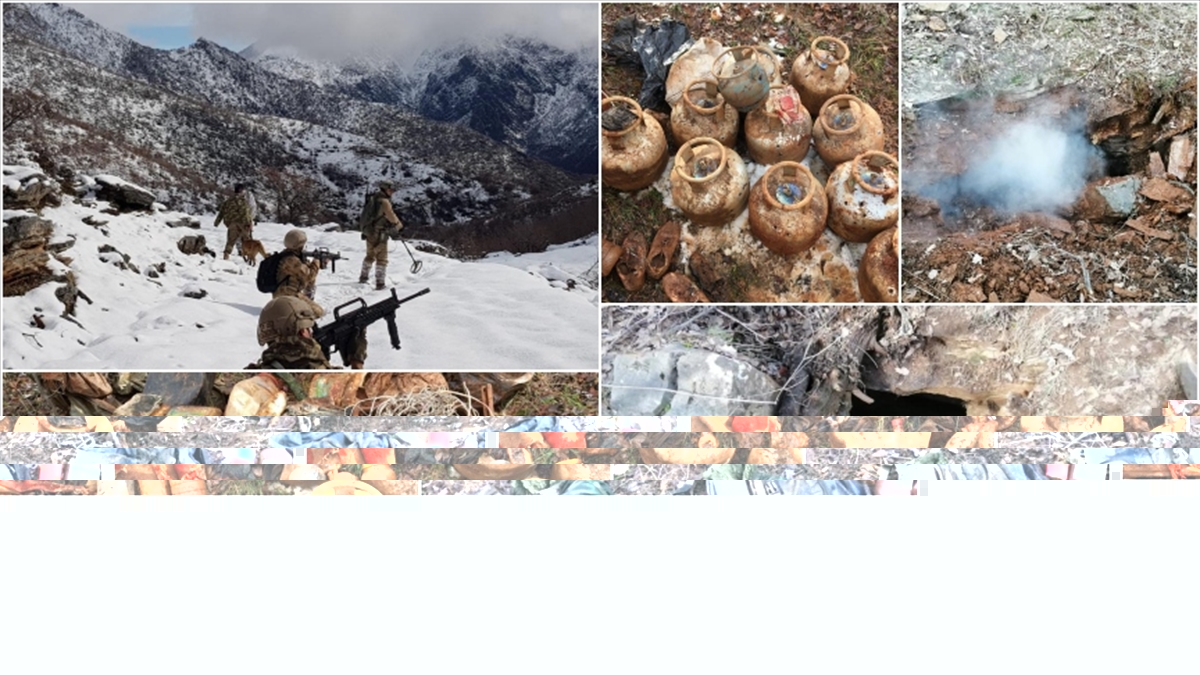 PKK'lı ter&ouml;ristlerin kullandığı 9 barınak ve sığınak imha edildi