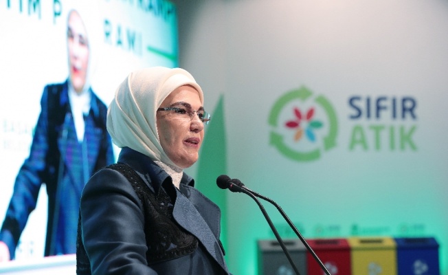Emine Erdoğan: "Bir buçuk yıl içinde sıfır atık projesi kapsamında 42 milyon ağacın kesilmesi önlendi”