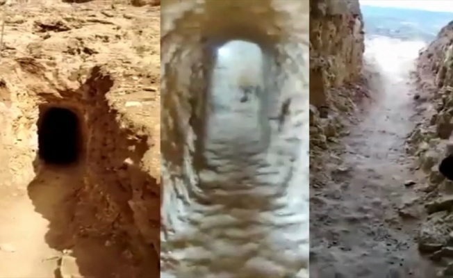 AA ter&ouml;r &ouml;rg&uuml;t&uuml; YPG/PKK'nın Suriye'nin kuzeyindeki t&uuml;nellerini g&ouml;r&uuml;nt&uuml;ledi