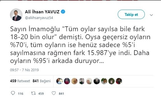 AK Parti İstanbul&rsquo;da t&uuml;m oyların sayılması i&ccedil;in YSK&rsquo;ya başvurdu
