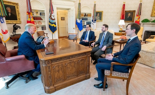 Bakan Albayrak Beyaz Saray'da ABD Başkanı Trump ile görüştü
