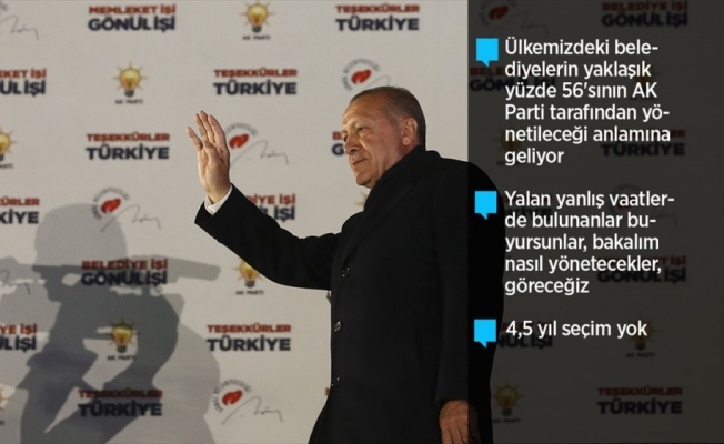 Cumhurbaşkanı Erdoğan: Milletimiz bizi 15'inci defa sandıkta birinci yaptı