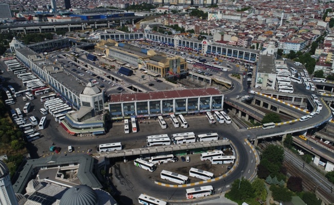 15 Temmuz Demokrasi Otogarında dönüş yoğunluğu havadan görüntülendi