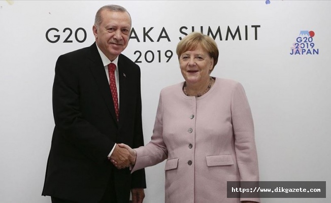 Cumhurbaşkanı Erdoğan Almanya Başbakanı Merkel'i kabul etti