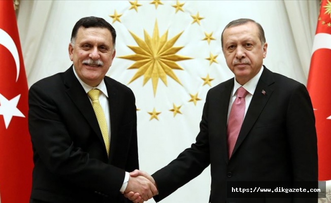Cumhurbaşkanı Erdoğan, es-Serrac ile g&ouml;r&uuml;şt&uuml;