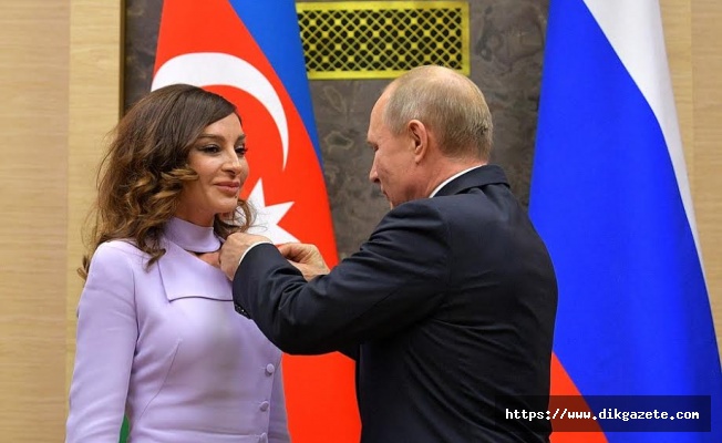 Putin'den Azerbaycan Cumhurbaşkanı Birinci Yardımcısı Mihriban Aliyeva'ya Dostluk Madalyası