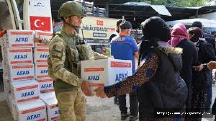 Terörden arındırılan Tel Abyad ve Rasulayn'a insani yardım