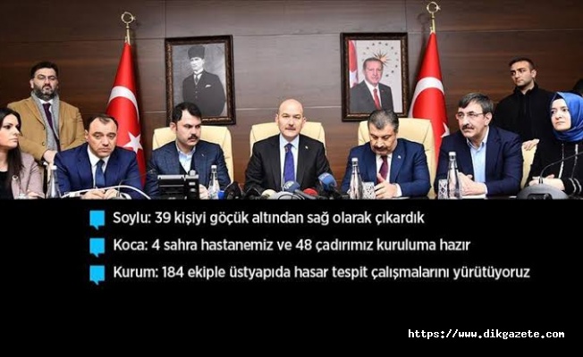 Bakan Soylu: Malatya'da 4, Elazığ'da 18 vatandaşımız hayatını kaybetti