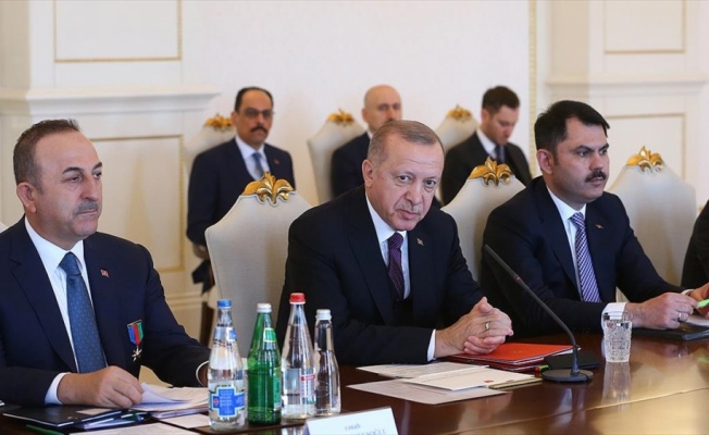 Cumhurbaşkanı Erdoğan: Hedef Türkiye-Azerbaycan ticaret hacmini 15 milyar dolara çıkarmak