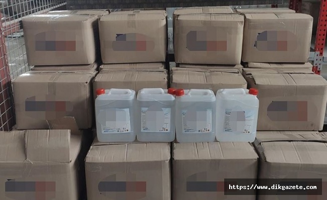 Adana'da 1060 litre sahte el dezenfektanı ele geçirildi