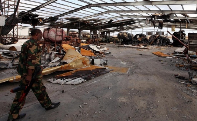 Libya'da UMH, Hafter g&uuml;&ccedil;lerine ait m&uuml;himmat deposunu imha etti