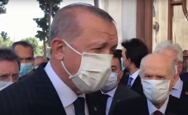 Erdoğan ve Bahçeli Fatih Sultan Mehmet Han'ın türbesini ziyaret etti