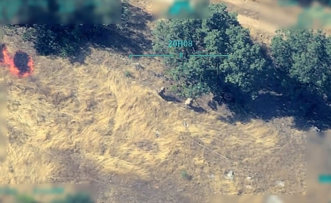 İnsansız hava aracının görüntüleri teröristlerin hain planını deşifre etti