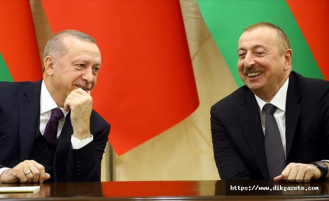 Cumhurbaşkanı Erdoğan Azerbaycan Cumhurbaşkanı Aliyev'i kutladı