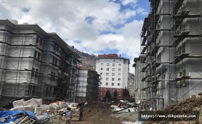 Selden etkilenen Dereli'de afetzedeler için konut yapım çalışmalarında sona gelindi