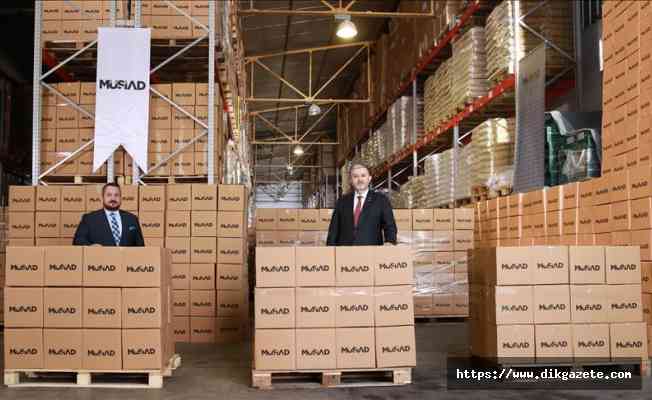 M&Uuml;SİAD'dan ramazanda ihtiya&ccedil; sahiplerine 100 bini aşkın erzak kolisi yardımı