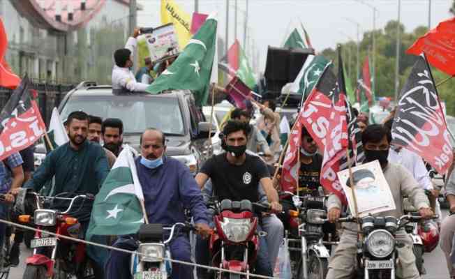 Pakistan&rsquo;da, İsrail&rsquo;in Filistin halkına y&ouml;nelik saldırıları protesto edildi
