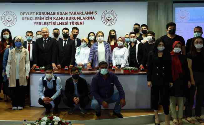 Devlet korumasındaki 890 gencin kamu kurum ve kuruluşlarına ataması yapıldı