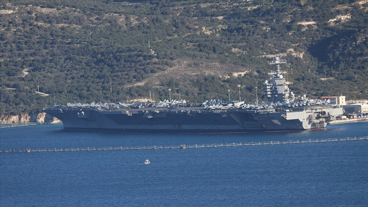 ABD'nin en b&uuml;y&uuml;k u&ccedil;ak gemisi "USS Gerald R. Ford" Kızıldeniz'e ulaştı