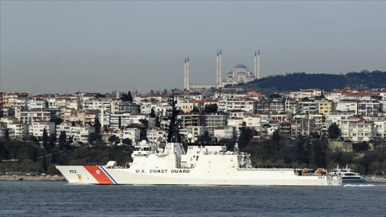 ABD sahil güvenlik gemisi 'USCGC Hamilton' İstanbul Boğazı'ndan geçti