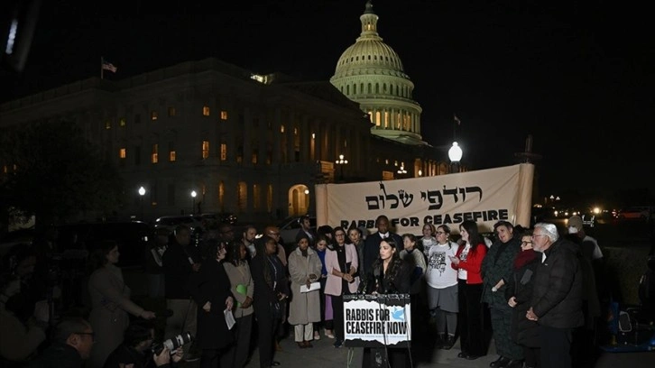 ABD Temsilciler Meclisi üyelerinden Kongre önünde Gazze için 