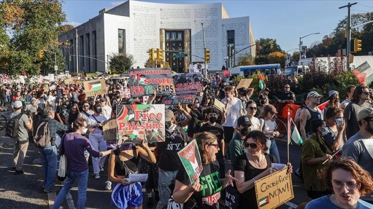ABD'nin New York ve New Jersey eyaletlerinde İsrail karşıtı protestolar düzenlendi