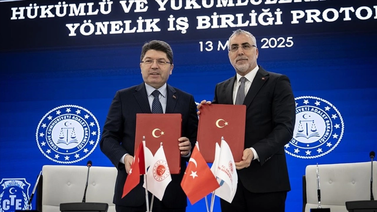 Adalet Bakanlığı ile Çalışma ve Sosyal Güvenlik Bakanlığı arasında hükümlü istihdamı protokolü