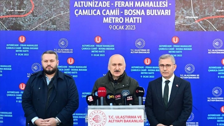 Altunizade-Çamlıca-Ferah Mahallesi-Bosna Bulvarı Metro Projesi'nin 2024'te tamamlanması be