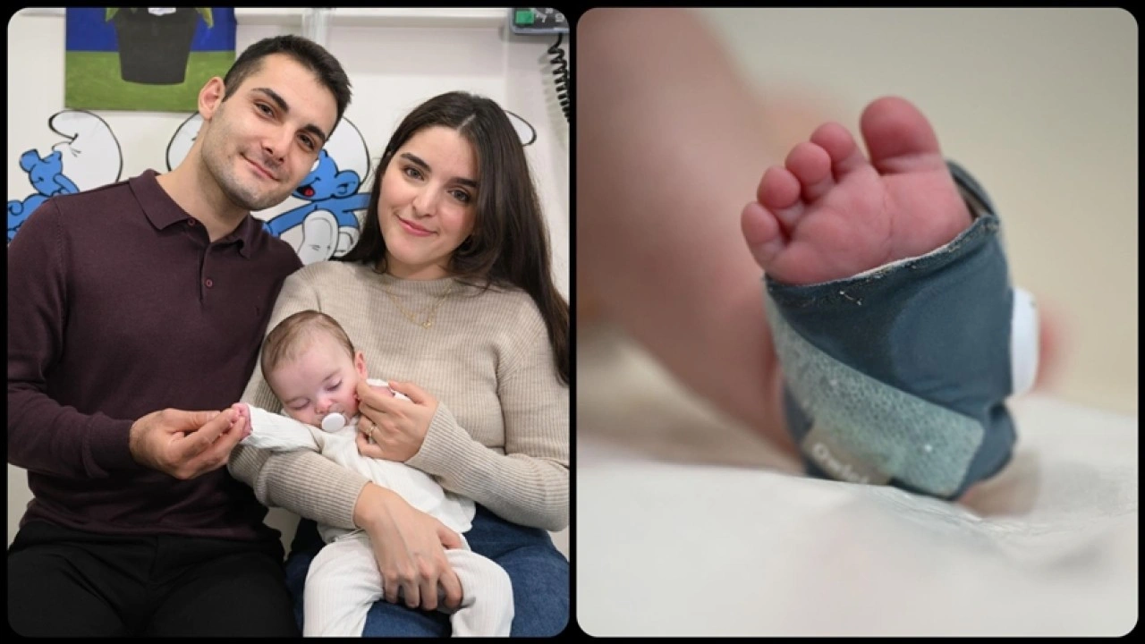 Anne karnında kalp yetmezliği teşhisi konulan bebek "akıllı çorapla" izleniyor
