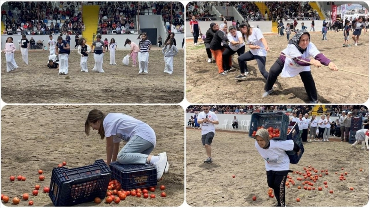 Antalya'da Tarım ve Seracılık Festivali'nde kadınlar kıyasıya yarıştı