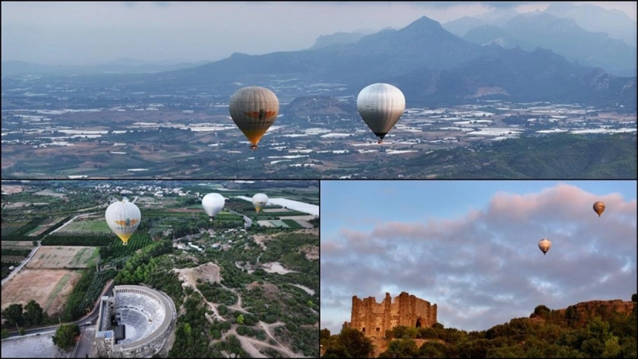 Antalya semalarında süzülen "balonlar" turizme çeşitlilik sunuyor