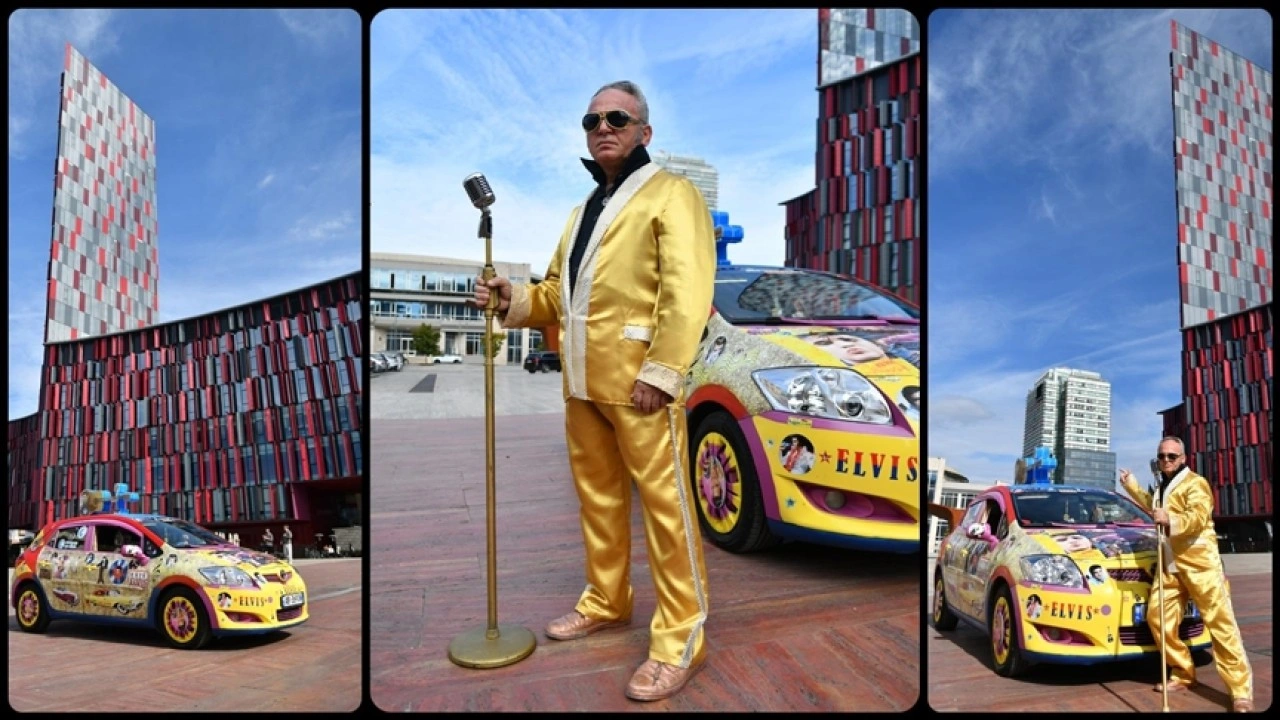 Arnavut taksi şoförü Kumrija, Elvis Presley tarzıyla Tiran sokaklarını renklendiriyor