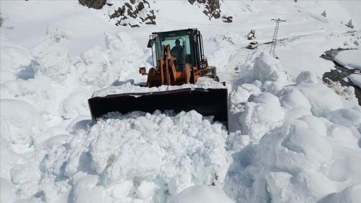 Artvin'de çığ sonucu kapanan grup köy yolu, 7 saatlik çalışmayla açıldı