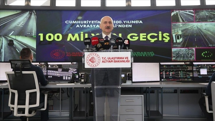 Avrasya Tüneli'nden 100 milyonuncu araç geçti