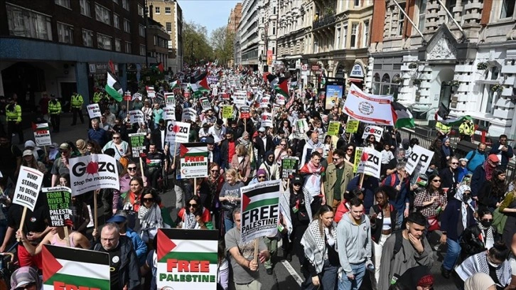Avrupa'da Filistin'e destek gösterileri artarak sürüyor